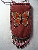 Antique rose cell ph. holder w/ butterfly